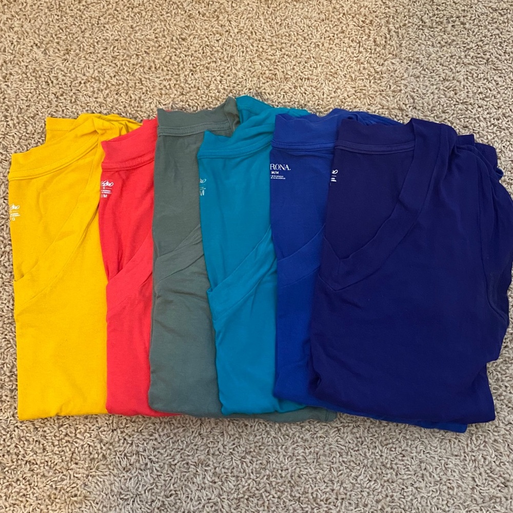 Six Target V Necks